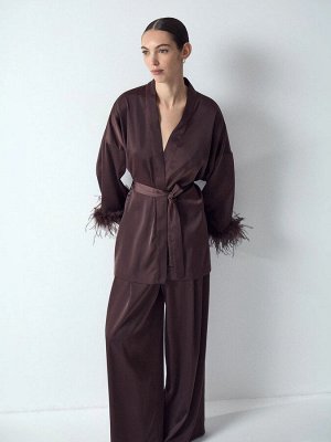 Блузка-кимоно с перьями, B2724/samali