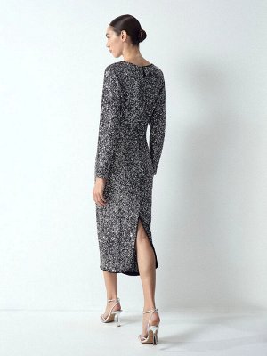 Платье миди с пайетками, PL1563/sparkles