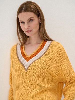 Джемпер женский 1600345/1800445/501/600179/ 5300616 форзиция/абрикосовый пунш/белый/ваниль/карамельный кофе