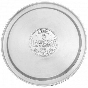 Чайник AGNESS Premium 2,7 л с термоаккумулирующим дном для индукции, из нержавеющей стали 304, со свистком и складывающейся ручкой, 1 шт.