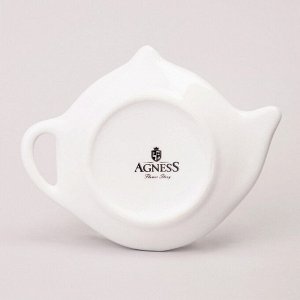 Подставка для чайного пакетика "Цветочная история" 12x8,5x1,5 см, 1 шт.