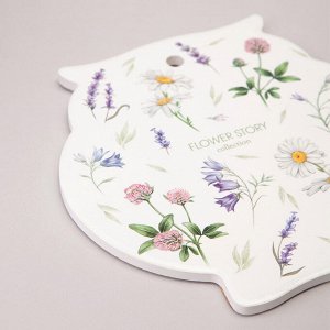 Подставка под горячее "Цветочная история" 16x16 см - Элегантная защита для вашего стола, 1 шт.