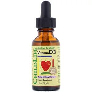 ChildLife, Витамин D3, вкус натуральных ягод, 30 мл.