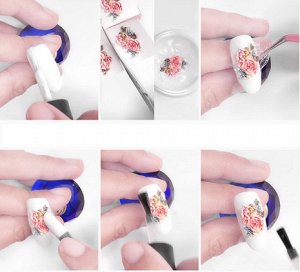 Наклейки рельефные 5D для дизайна ногтей