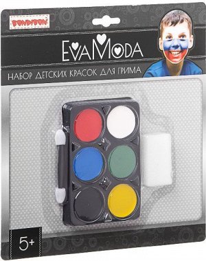 ВВ1770 Н-р.Bondibon Eva Moda дет.красок для грима(6цв)апплик.спонж