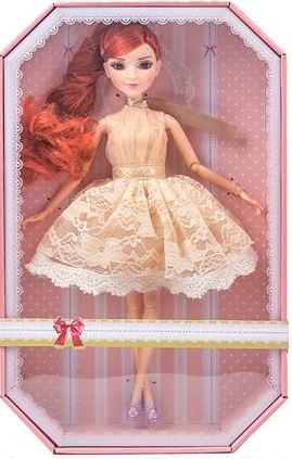 7721-2 Кукла в коктейльном платье в коробке,30 см