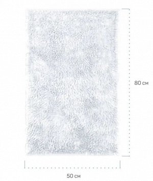 Коврик для ванной "Эйди" 50х80см, цв.белый