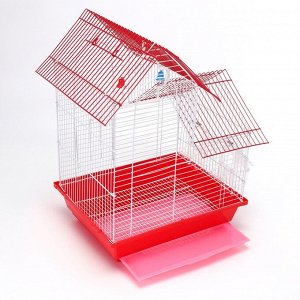Клетка для птиц укомплектованная Bd-2/5h, 34 х 27 х 47 см, красная