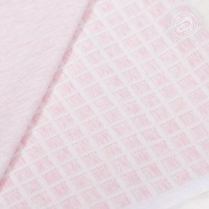 3668 Одеяло-покрывало трикотажное - «Клетка розовый» Детское 100*140см