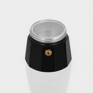 Кофеварка гейзерная Доляна Alum black, на 1 чашку, 50 мл, алюминий, чёрная