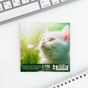 Блокнот 10x10 см, 16 л «8 марта.Котенок»
