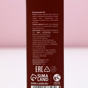 Бальзам для губ в коробке, 10 г, аромат пряного глинтвейна, Чистое счастье