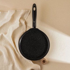 Сковорода блинная SL Home, d=22 см, h=1.6 см, кованый алюминий, антипригарное покрытие, индукция, чёрная