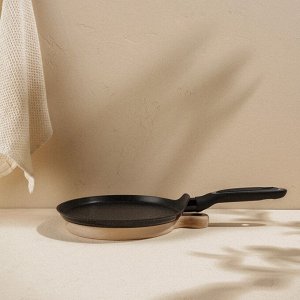 Сковорода блинная SL Home, d=22 см, h=1.6 см, кованый алюминий, антипригарное покрытие, индукция, чёрная
