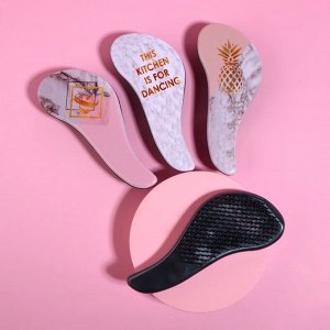 Расчёска массажная «Мрамор», 6.5?18.5(±1) см, PVC коробка, рисунок МИКС