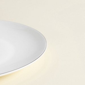 Тарелки SL Home «Каскарон», d=20 см, набор 2 шт., костяной фарфор, белые