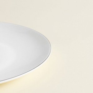 Тарелка для подачи SL Home «Каскарон», 25.4x18.5x2.5 см, овальная, костяной фарфор, белая