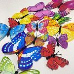 Бабочки цветной микс3 двухслойные 3D интерьерные на магните +  липучка 5,5*5,5 см., 10*10 см.  12 шт.