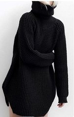 Удлиненный вязанный свитер кольчуга