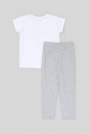 Комплект для девочек ((1)фуфайка(футболка) и (2)брюки) Bercy набивка