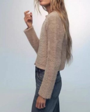 КАРДИГАН ИЗ ИСКУССТВЕННОГО МЕХА арт. 5755139, хаки