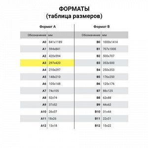 Альбом д/акварели БОЛЬШОЙ ФОРМАТ, А3, 20л. (200г/м, хлопок 5