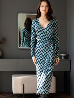 Платье на запАх из трикотажной вискозы с эластаном