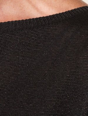 Джемпер из вискозы тонкой вязки с люрексом