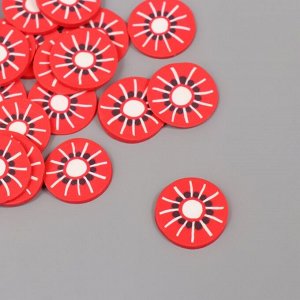 Декор для творчества PVC «Красный апельсин в разрезе», набор 20 г, 0.3x2x2 см