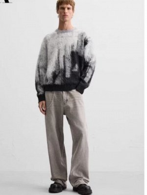 СВИТЕР JACQUARD С ВОРСИСТОЙ ТЕКСТУРОЙ арт. 3920370, серый