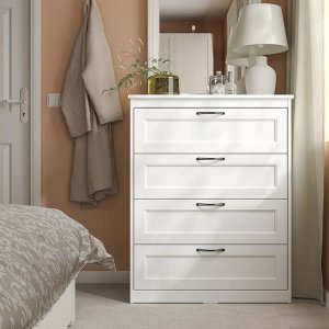 SONGESAND, Комод с 4 выдвижными ящиками, белый, 82х104 см