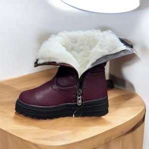 Сапоги зимние для девочки бордо
