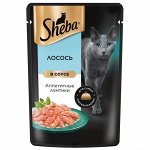 Влажный корм для кошек Sheba Ломтики в соусе с лососем, 75г