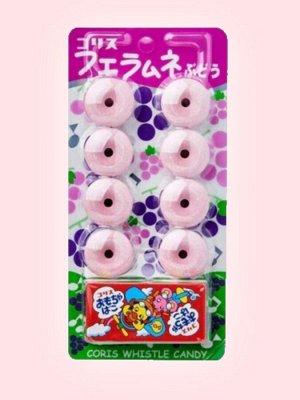 Конфета свисток со вкусом винограда Coris Grape / Корис со вкусом винограда 22 гр Японские сладости