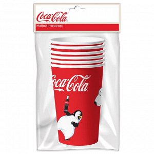 Coca-Cola. Набор бумажных стаканов Мишки-1, 6 шт*330 мл