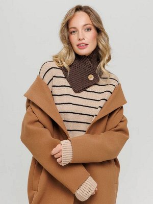 Воротник Вязаный женский снуд-воротник Джори от бренда Сиберика занимает особое место среди осенних и зимних аксессуаров. Мягкий и теплый шарф выполнен из шерстяной пряжи крупной вязкой в рубчик. Коро