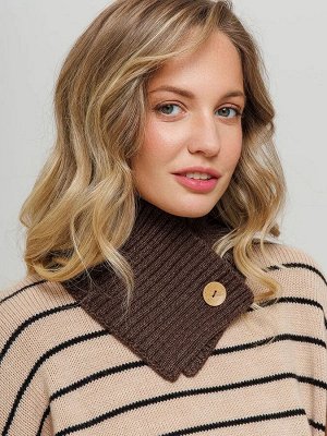 Воротник Вязаный женский снуд-воротник Джори от бренда Сиберика занимает особое место среди осенних и зимних аксессуаров. Мягкий и теплый шарф выполнен из шерстяной пряжи крупной вязкой в рубчик. Коро