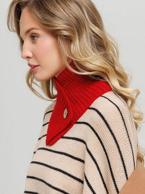 Воротник Вязаный женский снуд-воротник Джори от бренда Сиберика занимает особое место среди осенних и зимних аксессуаров. Мягкий и теплый шарф выполнен из шерстяной пряжи крупной вязкой в рубчик. Коро