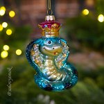 Королевская кобра, стеклянная игрушка 🌲