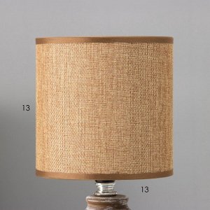 Настольная лампа с абажуром RISALUX «Шарлотта», Е14, 40 Вт, шоколадный, 13x13x27 см