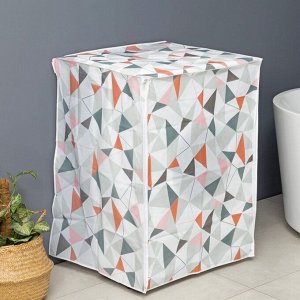 Чехол для стиральной машины с горизонтальной загрузкой Доляна, 58x62x85 см, ЭВА, цвет МИКС