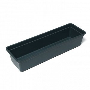 Ящик для рассады, 50x15x10 см, 5 л, пластик, чёрный, «Урожай-5»