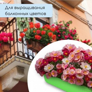 Ящик для цветов, 28.5x15.5x8.5 см, 2.5 л, пластик, зелёный, Greengo