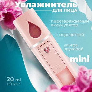 Exclusive Мини-аэрозольный распылитель, увлажнитель для лица и тела, для бьюти процедур, эффективно проникает в кожу, освежает и глубоко увлажняет, 10,5x3 см