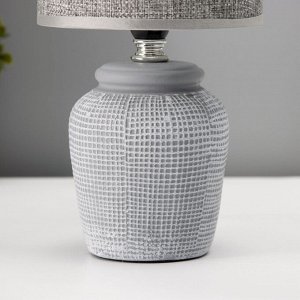 Настольная лампа с абажуром RISALUX «Катрина», Е14, 40 Вт, серый, 13x13x27 см