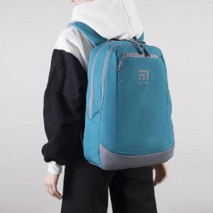 Рюкзак молодёжный, 2 отдела на молниях, наружный карман, цвет голубой