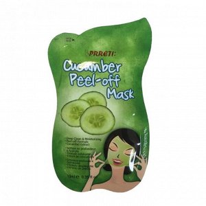 Очищающая маска-пленка "Prreti" для лица с экстрактом огурца "Cucumber Peel-off Mask" 10 мл