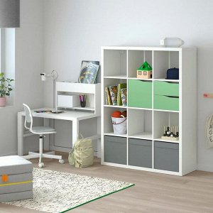 КАЛЛАКС, вставка с 2 выдвижными ящиками, волнообразной формы/зеленый, 33x33 см