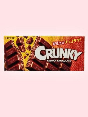 Шоколад с хрустящими рисовыми хлопьями Lotte Crunky / Лотте Кранки 45 гр Японские сладости