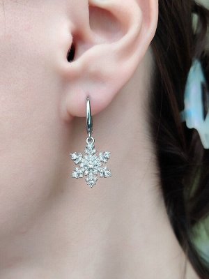 Серьги Снежинка